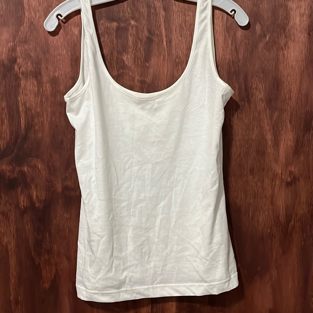NWOT Ably scoop neck tank top white small